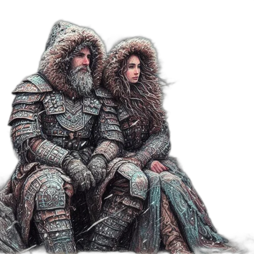 jacket, sword, fantasy art, concept art transparent PNG cut-out