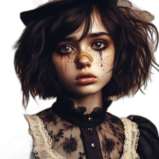 face, mask, dress, hat transparent PNG cut-out