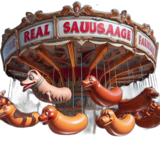 food, concept art, photorealistic, carousel transparent PNG cut-out