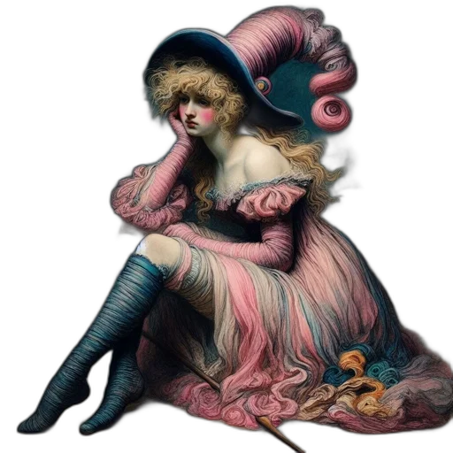 hat, dress, creature, mask transparent PNG cut-out