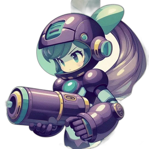 robot, weapon, staff, concept art transparent PNG cut-out