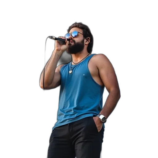 staff, jacket, man, beard transparent PNG cut-out