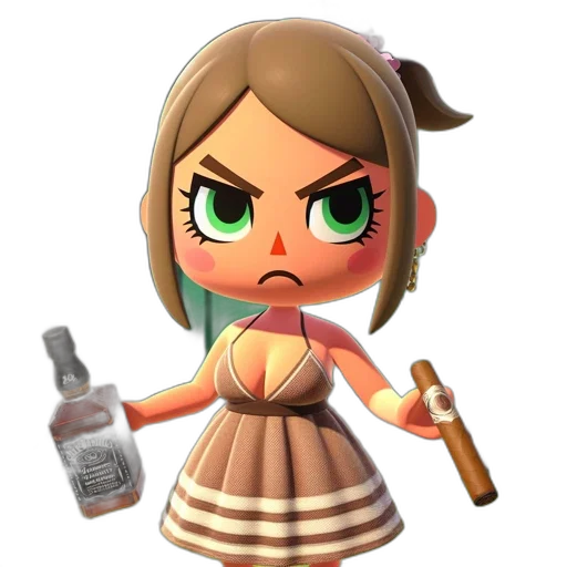 bottle, dress, staff, weapon transparent PNG cut-out
