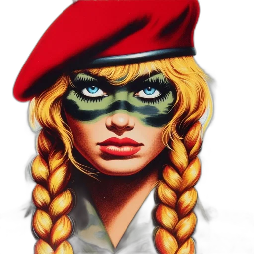 face, mask, hat, comic book art transparent PNG cut-out