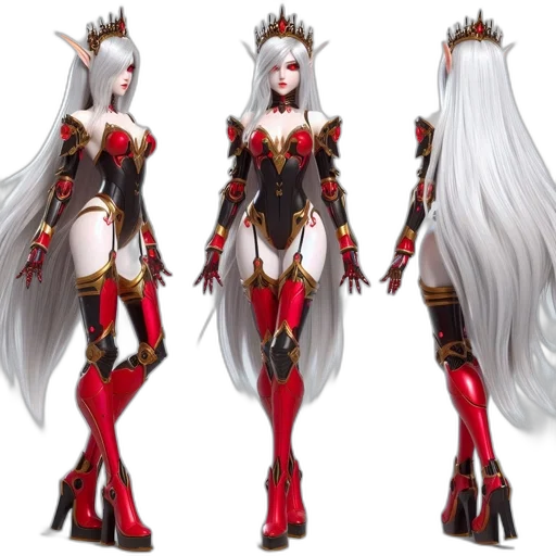 concept art, fantasy art, 3d render, anime transparent PNG cut-out