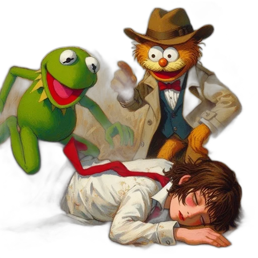 concept art, oil painting, pixel art, comic book art transparent PNG cut-out