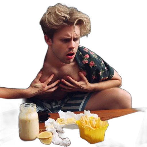food, hair, creature, photorealistic transparent PNG cut-out