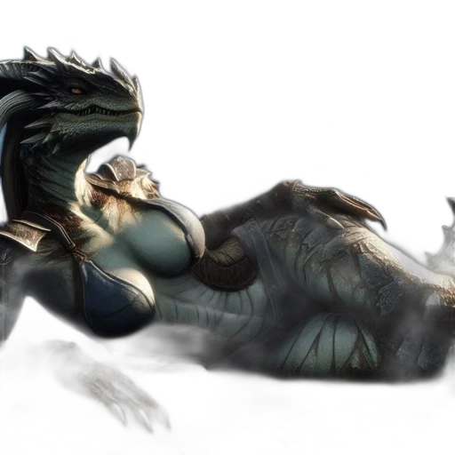 dragon, creature, animal, fantasy art transparent PNG cut-out