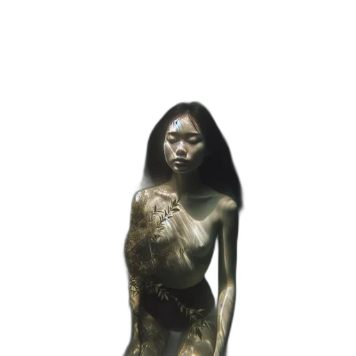 creature, dress, mask, jewelry transparent PNG cut-out