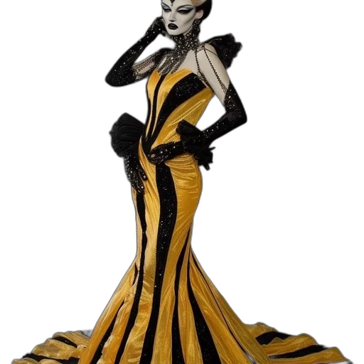 dress, mask, concept art, fantasy art transparent PNG cut-out