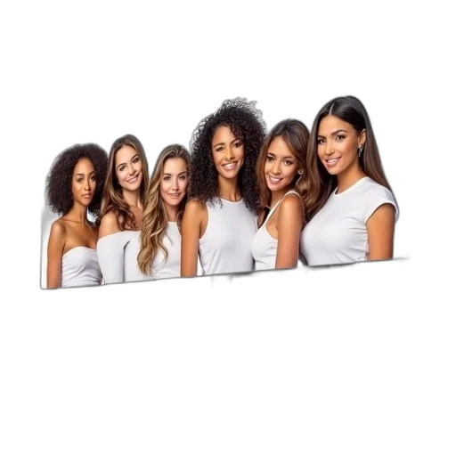 staff, hair, jewelry, photorealistic transparent PNG cut-out