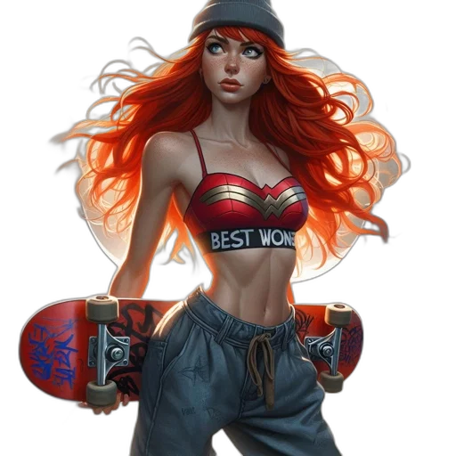 comic book art, concept art, fantasy art, photorealistic transparent PNG cut-out