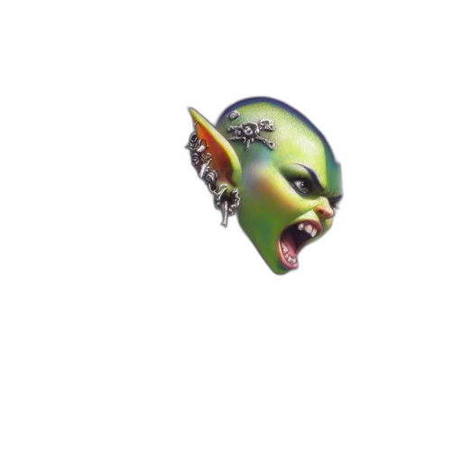 face, mask, creature, staff transparent PNG cut-out