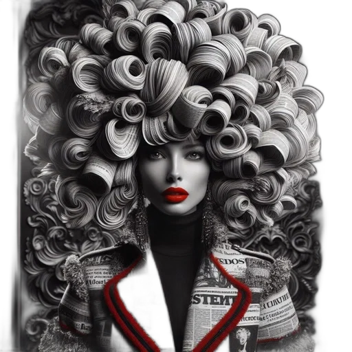 hair, photorealistic, fantasy art, comic book art transparent PNG cut-out