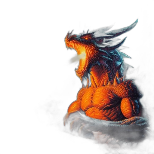dragon, creature, animal, fantasy art transparent PNG cut-out