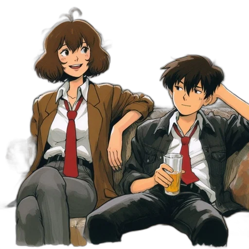 jacket, concept art, anime, comic book art transparent PNG cut-out