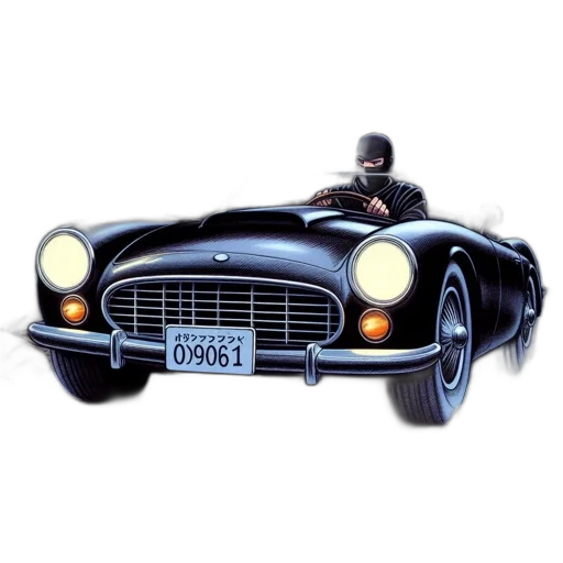 car, concept art, comic book art, pixel art transparent PNG cut-out