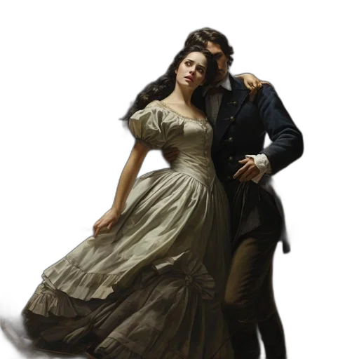 dress, oil painting, photorealistic, concept art transparent PNG cut-out