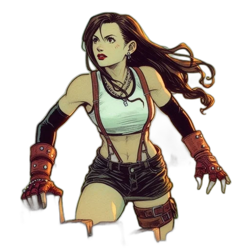 comic book art, concept art, cyberpunk, fantasy art transparent PNG cut-out