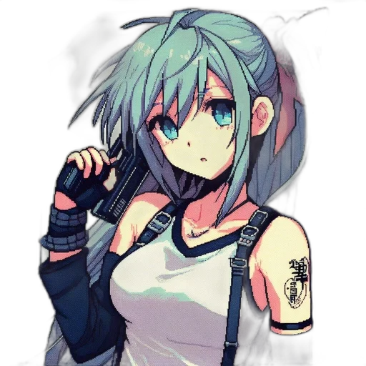robot, weapon, staff, jacket transparent PNG cut-out