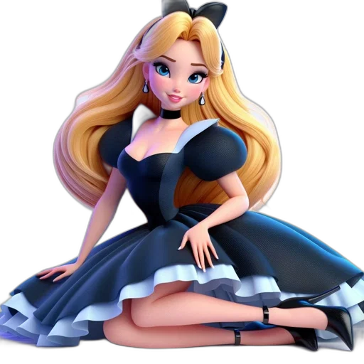dress, crown, 3d render, concept art transparent PNG cut-out