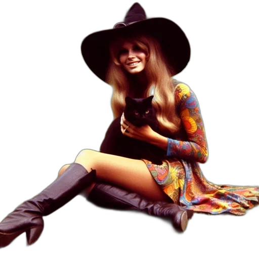 hat, dress, young, woman transparent PNG cut-out