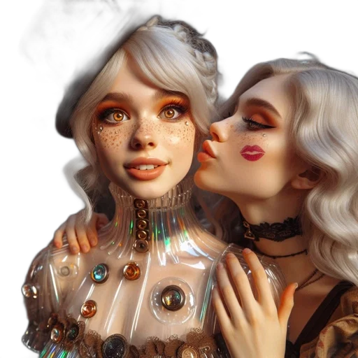 dress, jewelry, photorealistic, fantasy art transparent PNG cut-out