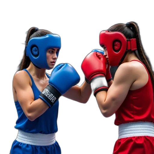 female, boxer, blue, top transparent PNG cut-out