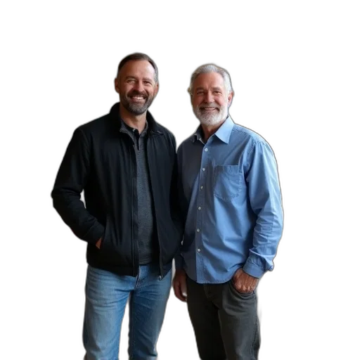 jacket, staff, furniture, two transparent PNG cut-out