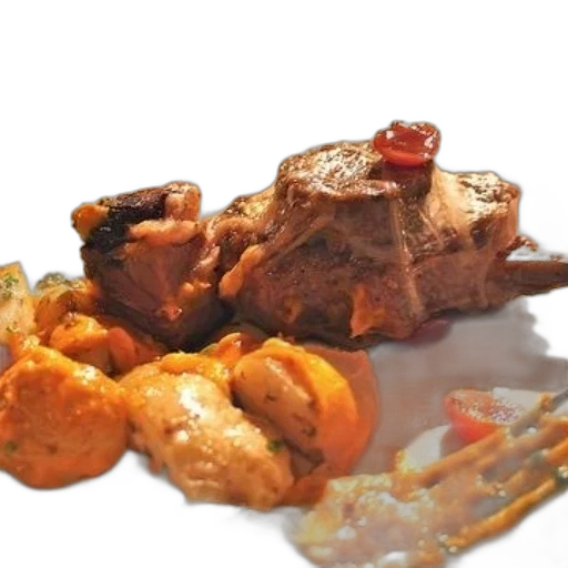 food, 3d render, photorealistic, plate transparent PNG cut-out