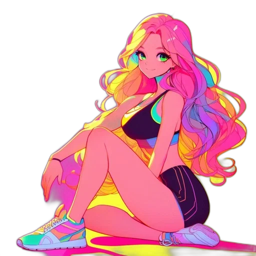 hair, dress, shoes, creature transparent PNG cut-out