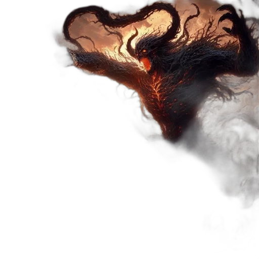 dragon, hair, mask, creature transparent PNG cut-out