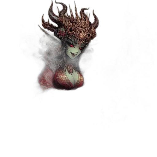 crown, creature, mask, hair transparent PNG cut-out