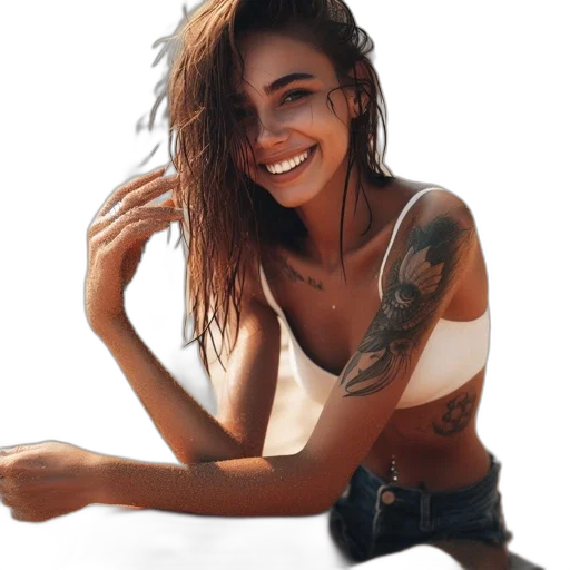 face, jewelry, dress, hair transparent PNG cut-out