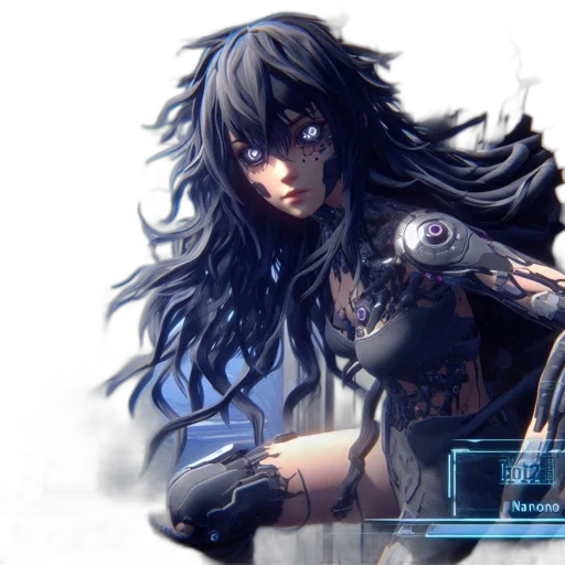 concept art, fantasy art, cyberpunk, anime transparent PNG cut-out