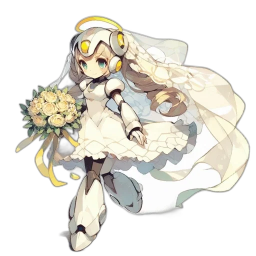 dress, robot, flower, weapon transparent PNG cut-out