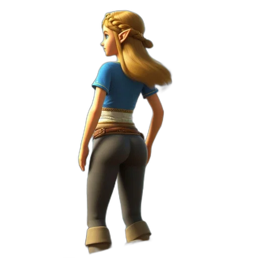 staff, jacket, dress, hair transparent PNG cut-out