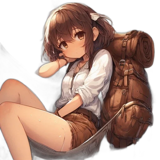 weapon, staff, jacket, face transparent PNG cut-out