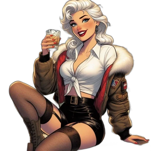 jacket, comic book art, concept art, cartoon transparent PNG cut-out