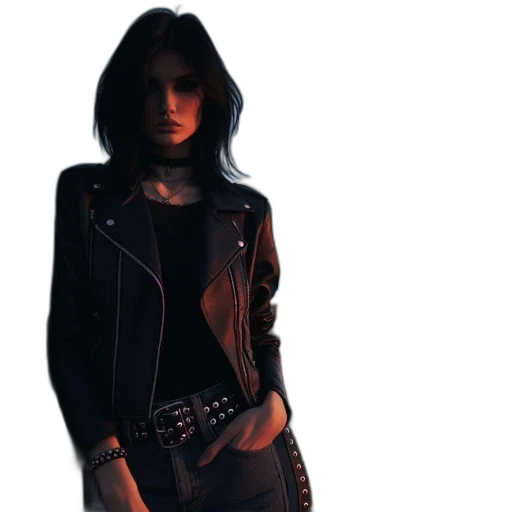 jacket, concept art, 3d render, cyberpunk transparent PNG cut-out