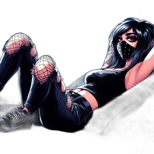 mask, comic book art, concept art, cyberpunk transparent PNG cut-out
