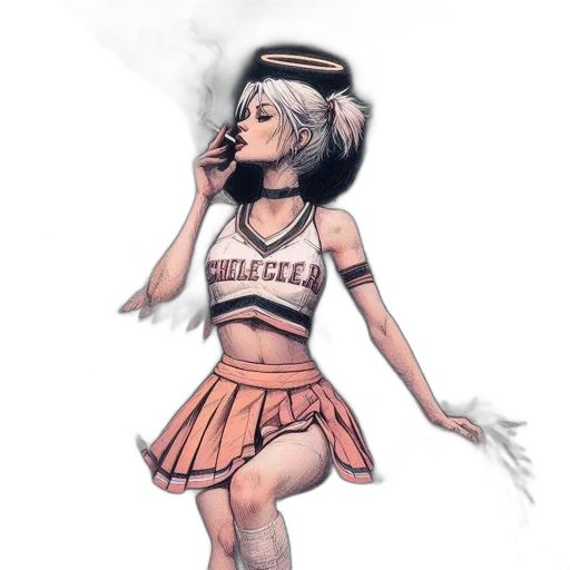 dress, staff, concept art, comic book art transparent PNG cut-out