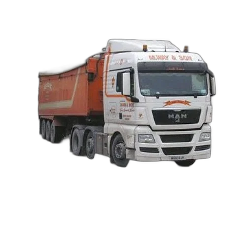 photorealistic, 3d render, man, truck transparent PNG cut-out