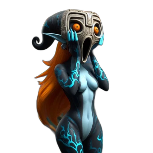 robot, staff, mask, concept art transparent PNG cut-out