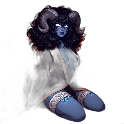 mask, hair, creature, fantasy art transparent PNG cut-out