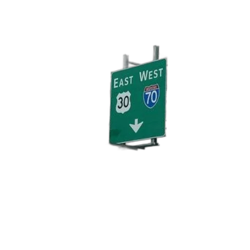 green, sign, words, east transparent PNG cut-out