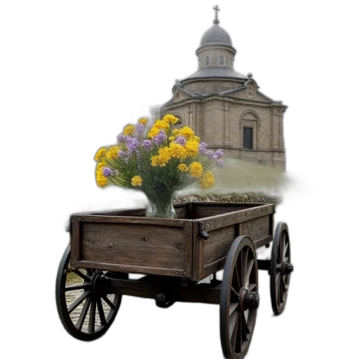 car, flower, furniture, photorealistic transparent PNG cut-out
