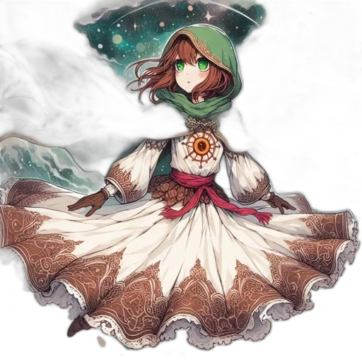 dress, mask, staff, crown transparent PNG cut-out