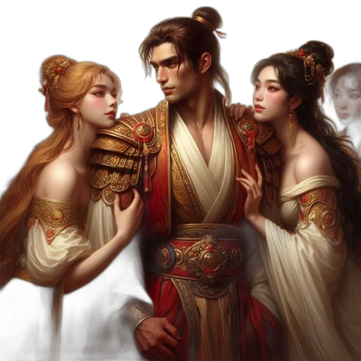 fantasy art, concept art, photorealistic, oil painting transparent PNG cut-out