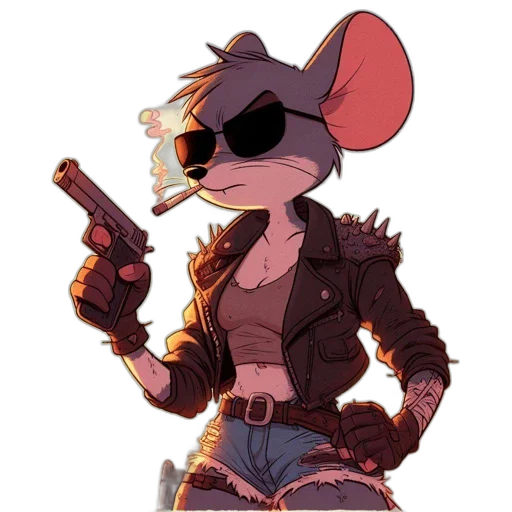 jacket, weapon, staff, animal transparent PNG cut-out